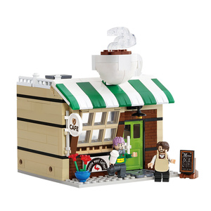 Cafetería Urbana TOWN STREET CAFE, Bloques de Construcción de Cafetería Casual, Escena de Tienda de Ocio, Juguete de Ensamblaje DIY para Niños - Product Image 2