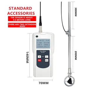 Misuratore di portata portatile strumento di misurazione della velocità FM-210V5 misuratore di portata digitale canale aperto flussometro