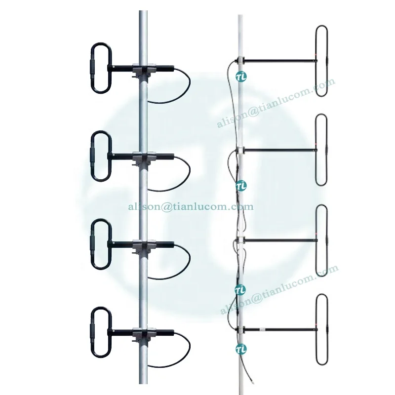 मुड़ा द्विध्रुवीय एंटीना वीएचएफ 136-174 MHz UHF 400-470MHz दिशात्मक बेस स्टेशन एंटीना Yagi एंटीना