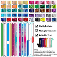 Écharpe de cérémonie personnalisée en satin avec broderie de texte et logo pour mariage, baby shower, concours – Vente en gros
