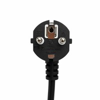 Cordon d'alimentation européen à 3 broches, conducteur en cuivre pur avec isolation en PVC, sans métaux lourds nocifs, rallonge pour appareils électroménagers