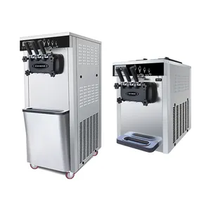 Soft Serve Ice Cream Machine With Pre-cooling System Commercial Automatic Free Standing Ice Cream Machine