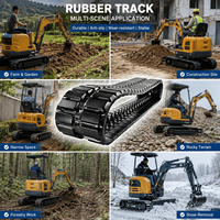 Chenilles en caoutchouc durables toutes tailles 150x72x36 150x72x37 300x52 5x90 300x52 5x91 pour systèmes de transmission de mini-excavatrices, bulldozers et chargeuses