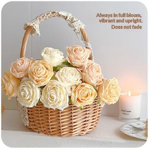 Fiori Artificiali di Seta Fatti a Mano Lychee <span class=keywords><strong>Rose</strong></span>, Decorazioni Effetto Umido per Tavolo da Pranzo e Soggiorno - Product Image 4