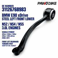 Perakitan Pengganti Strut Lengan Kontrol Bawah Kiri Depan Heavy Duty OE 31126768983 untuk BMW E90 Grosir Kit Sasis Kendaraan