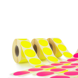 Chết cắt Màu mã hóa Pet nhiệt dán Dot hình dạng trong màu xanh màu xanh lá cây màu vàng hồng đóng gói trong thùng carton - Product Image 1