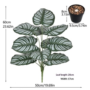 Paquete de Plantas Artificiales Verdes, Flores de PVC, Plantas Biónicas de Plástico, Estilo Nórdico, Monstera, para Decoración de Interiores/Exteriores, Restaurantes - Product Image 6