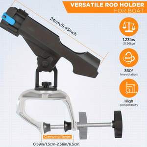 Innovative Dual-V Shaped Design 360° Adjustable Aluminum Boat Mount Fishing <b>Rod</b> <b>Holder</b> for Boat - Product Image 4
