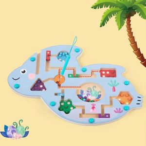 Preschoolers Wooden <b>Puzzle</b> Activity Board Travel Toys Magnetic Busy Board <b>Puzzle</b> Game for Toddlers - Product Image 5