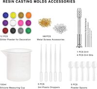 Moules en silicone pour résine époxy, pour la création d'objets d'art en résine - Kit de moules de moulage en forme de diamant