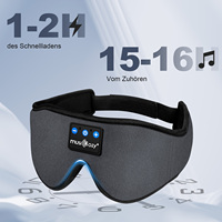 Masque de sommeil Bluetooth 5.4 stéréo 3D, doux, respirant, bloquant la lumière, avec écouteurs sans fil intégrés pour la sieste et le repos quotidien