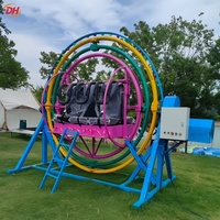 Manège Gyroscope Spatial Rotatif 3D à 6 Places, Design Attrayant pour Grands Projets de Divertissement Extérieur en Fêtes Foraines