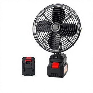 Ventilateur portable en métal de 8 pouces à batterie lithium intégrale, rechargeable, pour la maison, l'extérieur, le camping, la pêche, à moins de 36 dB, 1200-2000 mAh, directement de l'usine - Product Image 1