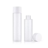 Vente en gros Bouteilles cosmétiques en plastique transparent givrées personnalisées de 100ml 150ml avec couvercle à vis pour l'emballage Skincae et le stockage du toner