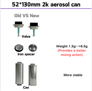 Nouvelle conception de boîtes de conserve aérosol 2K vides <span class=keywords><strong>en</strong></span> métal 52x140mm, surface brillante, emballage pour peinture <span class=keywords><strong>en</strong></span> spray, OEM ODM, industrie chimique - Product Image 3
