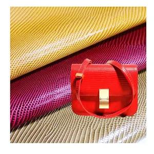 New Arrival Two-color Lizard Skin PU Leather For Mackng Handbags Shoes Card Bag