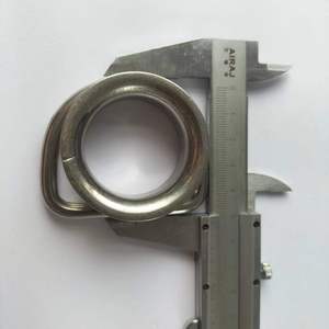 Anillo en D de acero inoxidable Eda de 8 mm para accesorios de bolsos, anillo de conexión - Product Image 3