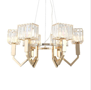 El elegante restaurante iluminación decorativa moderna estilo americano de Metal de oro de cristal de <span class=keywords><strong>la</strong></span> lámpara de techo - Product Image 1