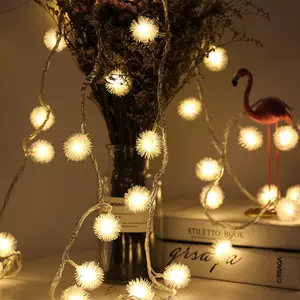 New Hot-sale Holiday Supply Home Garden Party Decoration LED String Lights Creative Modeling Burr Sphere