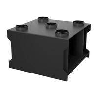 Support de barre d'haltères en acier robuste à cinq trous verticaux de 50 mm pour le rangement d'équipements de gym