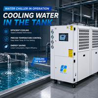 Refroidisseur d'eau industriel automatique à recirculation de 20 CV refroidi par air avec contrôle de haute précision et caractéristiques écologiques