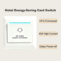 Interruptor de Ahorro de Energía con Tarjeta de Control de Energía para Hotel, Solo Compatible con Tarjetas de Hotel Exclusivas, Se Pueden Configurar Identificaciones de Usuario