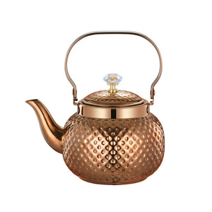 High Quality Master Eco-Friendly Saudi Arabia Retro Gold Copper Color Stainless Steel Water <strong>Kettles</strong> 1-2L Capacity Electric Tea - Product Image 1