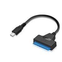Cable USB-C 3.1 SATA con revestimiento de PVC, cobre puro, carga rápida de 3A, 20 cm de longitud, adaptador para disco duro de 2.5 pulgadas para uso en computadoras.