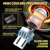 Ampoules LED pour voiture HCLIGHTS, prix d'usine, ambre rouge, 3014 3030 6V 12V 24V T25 T20 BA15S S25