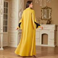 2025 été Collection femmes 4223 élégant ample décontracté robe de soirée nouvelle à manches longues musulman Abaya en Polyester antistatique
