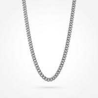 Collier chaîne gourmette minimaliste QIAOREN 11291 en acier inoxydable, empilable, pour usage quotidien