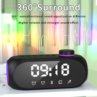 Altavoz Bluetooth LED con Reproductor de Música de Gran Venta 2025 con Pantalla Digital, Tarjeta TF y Reloj Despertador de Escritorio