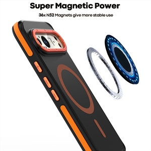 Da-cảm thấy thiết kế chống sốc Google Pixel 9 Pro XL 5g trường hợp điện thoại TPU + Acrylic + Phần cứng không dây từ tính sạc điện thoại di động Bìa - Product Image 2