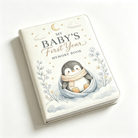 Livre de souvenirs personnalisé pour bébé, journal de la première année, carnet de souvenirs, cadeau de naissance