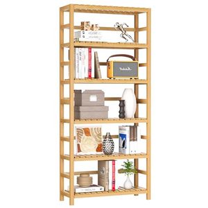 Wholesale 6-Tier Natural Non-Folding Precision-Made Adjustable Layers Multipurpose Standing <b>Storage</b> Shelf OEM ODM Rack - Product Image 2