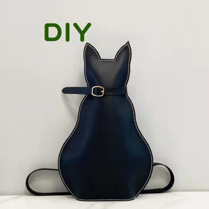 <b>Cat</b>-shaped retro crossbody bag, unisex zippered <b>backpack</b>, chest bag, shoulder bag, phone pouch for summer. - Product Image 2