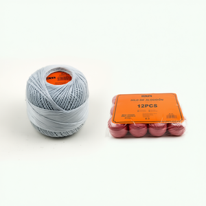 Filo di Cotone Ilan N12 Colore 01 Grigio Chiaro Confezione da 12 Pezzi - Product Image 1