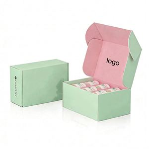 Custom Luxury Mint Green Recycled Materials Specialty Paper <b>Gift</b> <b>Box</b> with Spot UV for Cosmetic Skincare Packaging - Product Image 1