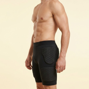 Shorts de football pour adultes avec 5 protections en nid d'abeille, équipement de sécurité anti-humidité pour sports extrêmes - Product Image 4