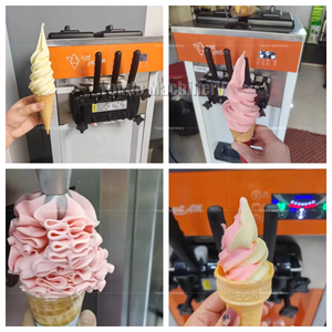 Machine à glace molle verticale de haute qualité à bas prix avec écran tactile LCD, machine à glace commerciale avec 3 saveurs - Product Image 1
