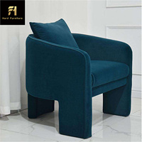Américain Élégant Minimaliste Loisirs Canapé Chaise Salon Moderne Luxe Rembourré Simple Accent Chaise Commercial Hôtel