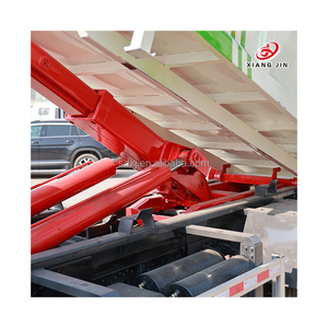 Euro 4 Used Dongfeng Tianjin 14CBM Roll Dumpster Hook Lift <strong>Garbage</strong> <strong>Trucks</strong> Diesel for Sanitation Construction Compactor Recycling - Product Image 4