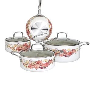 Bộ Dụng Cụ Nấu Ăn Bằng Nhôm <span class=keywords><strong>Korkmaz</strong></span> Có Đề Can Hoa - Product Image 1