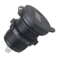Cargador de Coche USB Doble QC3.0 Impermeable, 12V 24V, Adaptador de Carga Rápida con Pantalla LED de Voltaje para Motocicleta, Marino, ATV
