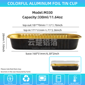 200ml 300ml Rectangular Colorful Mini Loaf Baking Pans Recyclable Disposable Aluminium <strong>Foil</strong> Cake <strong>Container</strong> With Plastic Cover - Product Image 6