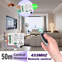 Interrupteur intelligent WiFi RF Tuya 2 canaux, compatible Alexa Google, AC 90-250V 10A 433MHz, 20 télécommandes pour porte de garage, vente en gros