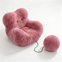 Canapé paresseux italien de luxe léger, confortable et simple, pour salon, design moderne, pouf individuel