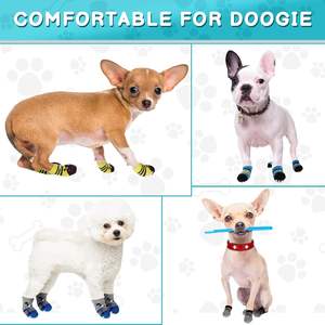 Accessoires de vêtements <span class=keywords><strong>pour</strong></span> animaux de compagnie en silicone anti-dérapant de luxe randonnée <span class=keywords><strong>chien</strong></span> couvre-pieds chaussettes <span class=keywords><strong>pour</strong></span> animaux de compagnie <span class=keywords><strong>pour</strong></span> une utilisation intérieure et extérieure en cuir Latex - Product Image 3