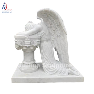 Stone Marble Weeping <strong>Angel</strong> Monuments <strong>Headstones</strong> for Sale - Product Image 2