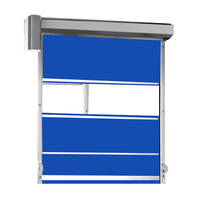 Porte à enroulement rapide électrique sur mesure, style minimaliste, avec fenêtre transparente en PVC, pour atelier, fabriquée en usine à Guangdong